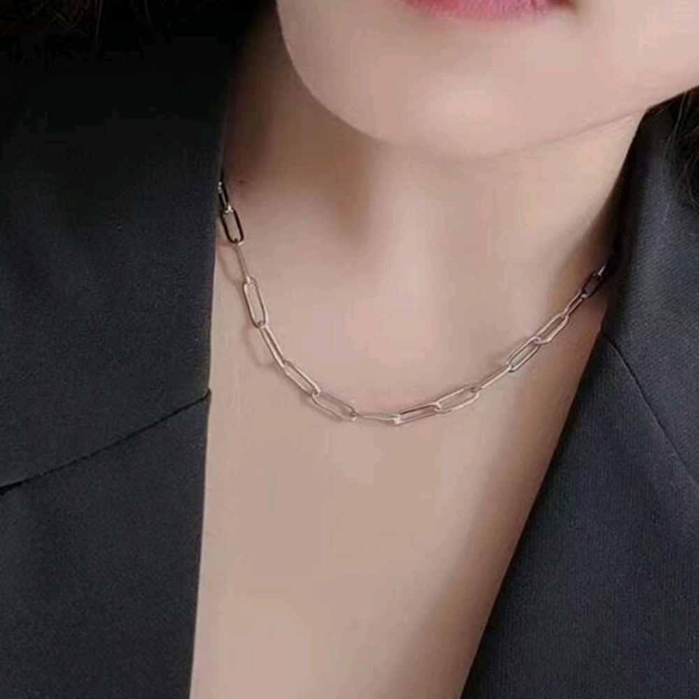 NEW Paperclip Stainless Steel Necklace